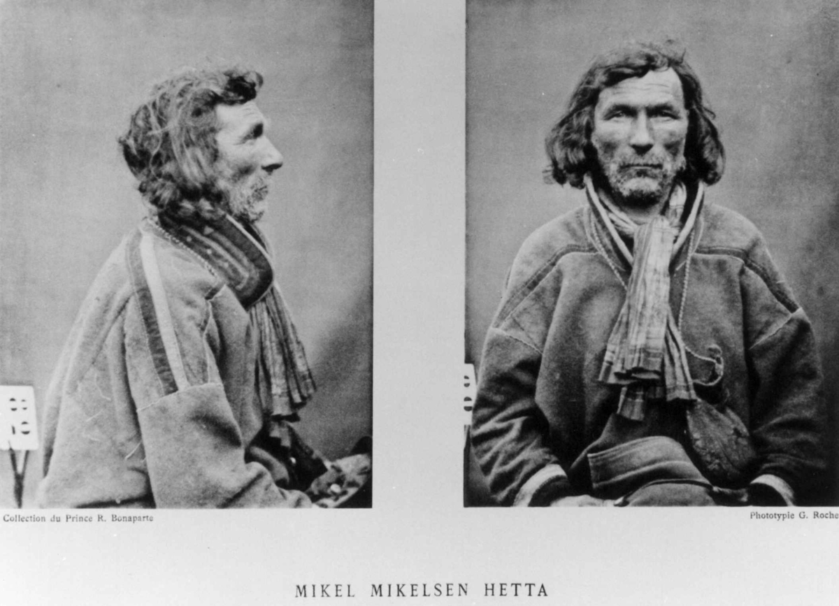 G. Roche, Roland Bonaparte sin samling. Portrett av Michel Mikkelsen Hetta. Inngår i Bonapartes sameportretter som nr. 82. Bonaparte