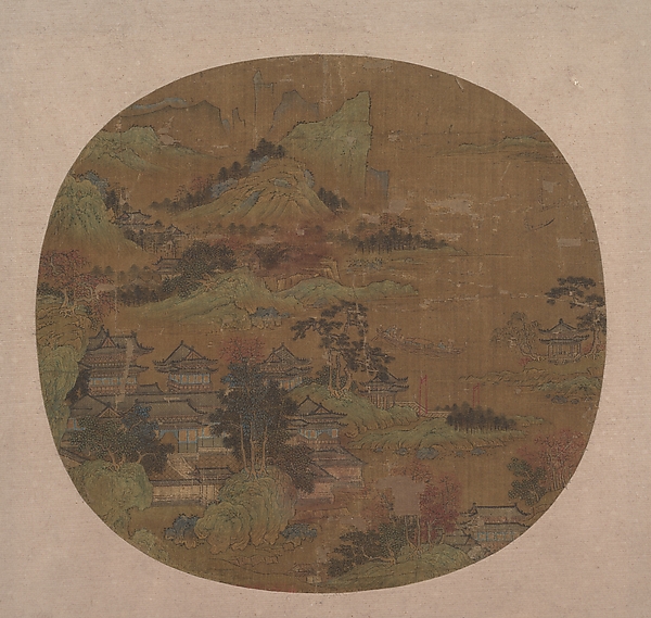 Unidentified artist, Palaces among Autumn Mountains