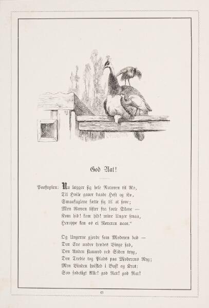 H.P. Hansen, God Nat! Illustration til H.V. Kaalund, "Fabler for Børn"