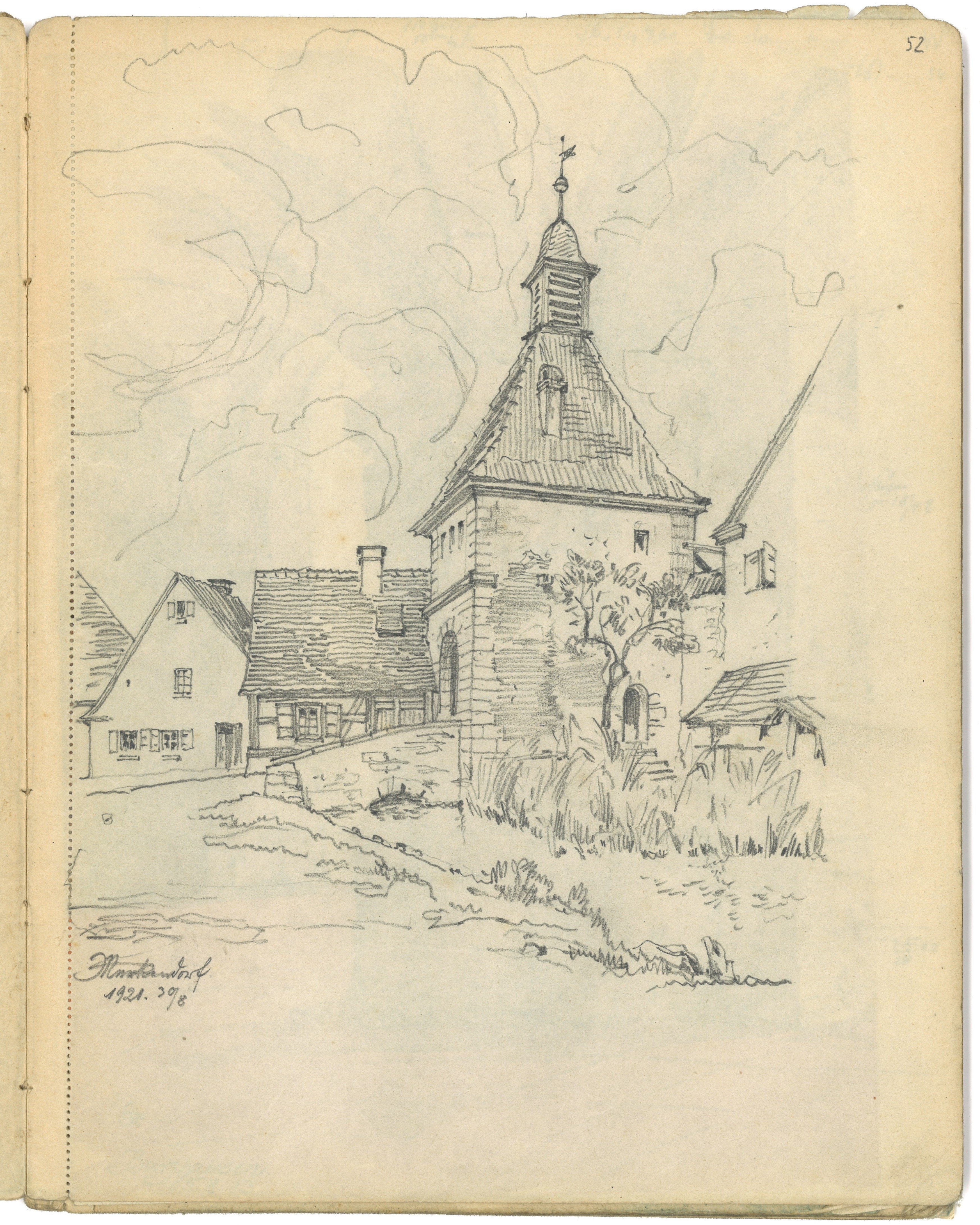 Otto Stiehl, Merkendorf (Mittelfranken): Unteres Tor (Feldseite)