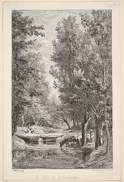 Charles-François Daubigny, A Stream in the Mondois Valley