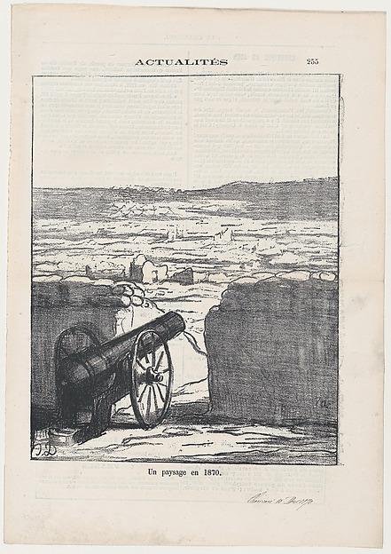 Honoré Daumier, An 1870 landscape, from 'News of the day,' published in Le Charivari, December 10, 1870