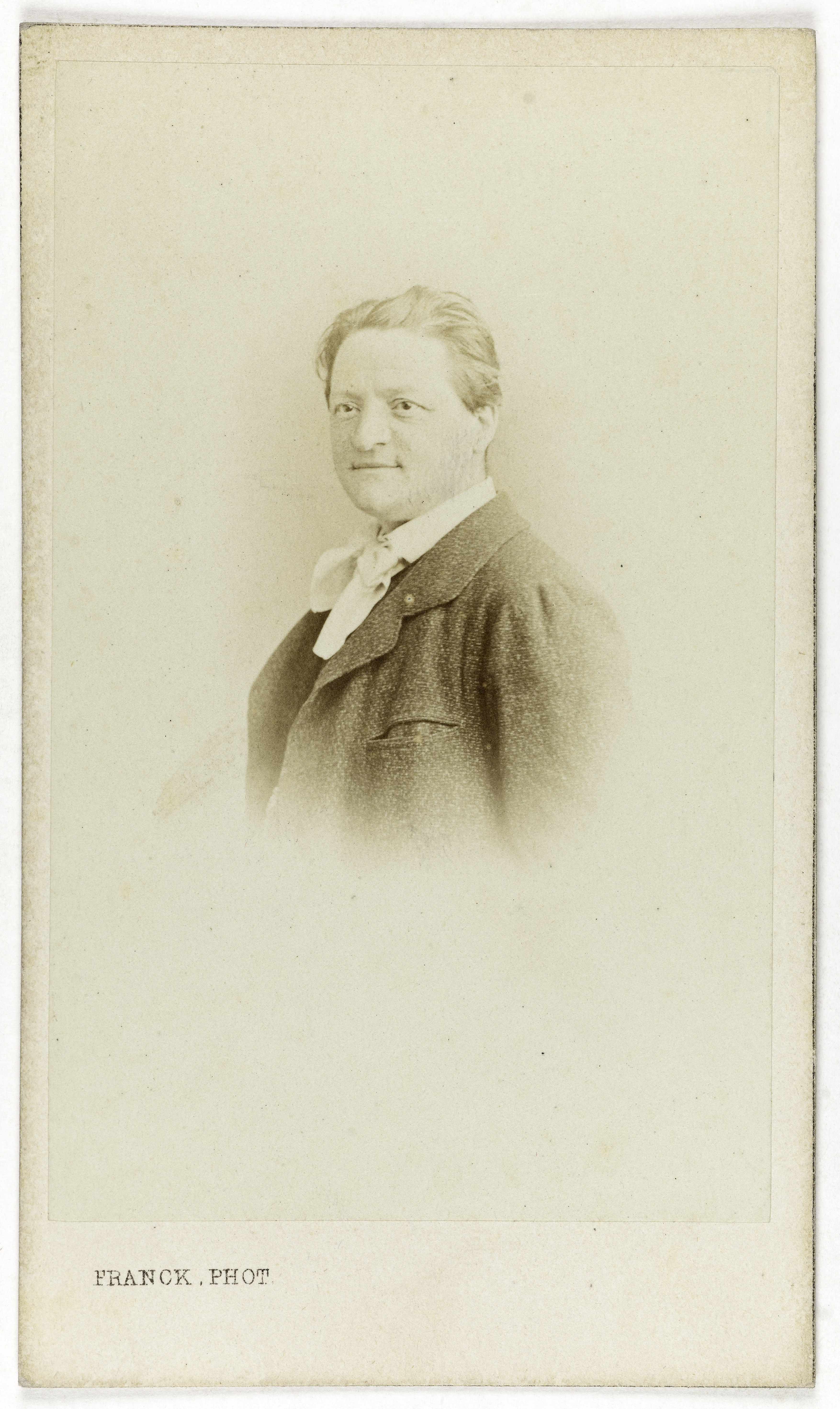 Franck, Portrait de Louis Emile Hesnard (1825-1903), dit Montrouge, compère de revues, acteur et architecte.