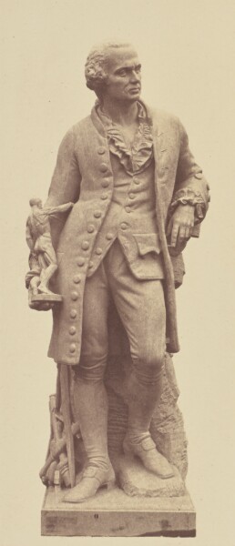 Édouard Baldus, ["Houdon", Statue by François Rude, Decoration of the Louvre, Paris]