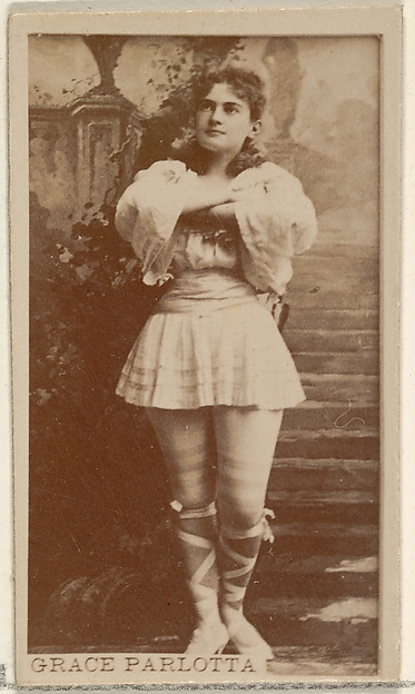 Allen & Ginter, Grace Parlotta, from the Actors and Actresses series (N45, Type 8) for Virginia Brights Cigarettes