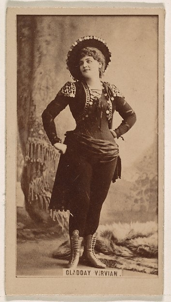 Kinney Brothers Tobacco Company, Gladday Virvian, from the Actresses series (N245) issued by Kinney Brothers to promote Sweet Caporal Cigarettes
