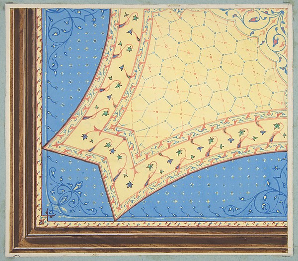 Jules-Edmond-Charles Lachaise, Design for the painted decoration of a ceiling