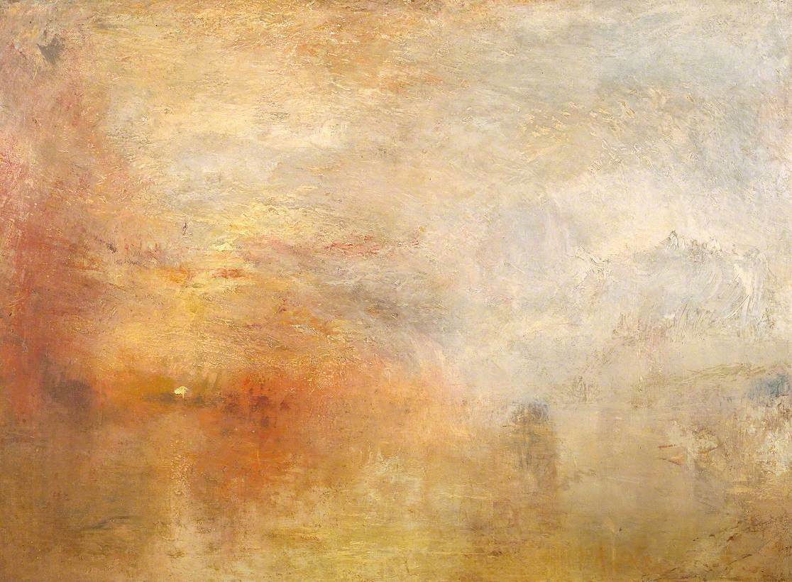 J. M. W. Turner, Sun Setting over a Lake
