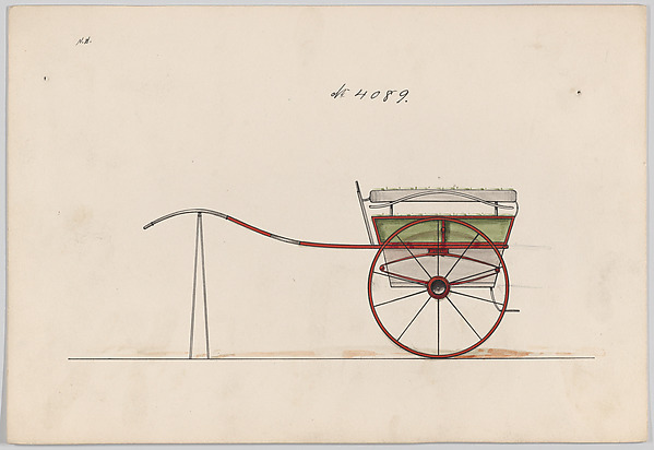 Brewster & Co., Design for Dog Cart or 2 Wheeler, no. 4089