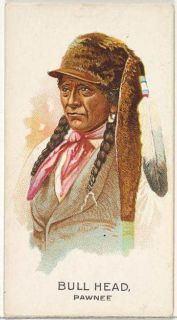 Allen & Ginter, Bull Head, Pawnee, from the American Indian Chiefs series (N2) for Allen & Ginter Cigarettes Brands