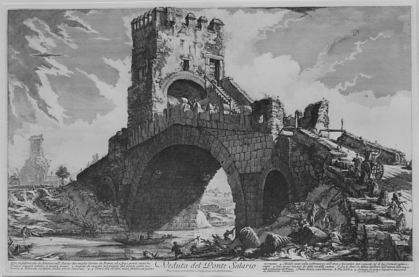 Giovanni Battista Piranesi, View of the Ponte Salario, from "Vedute di Roma" (Views of Rome), part I