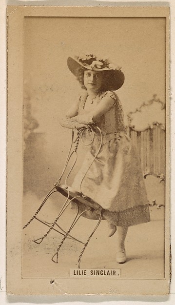 Kinney Brothers Tobacco Company, Lilie Sinclair, from the Actresses series (N245) issued by Kinney Brothers to promote Sweet Caporal Cigarettes