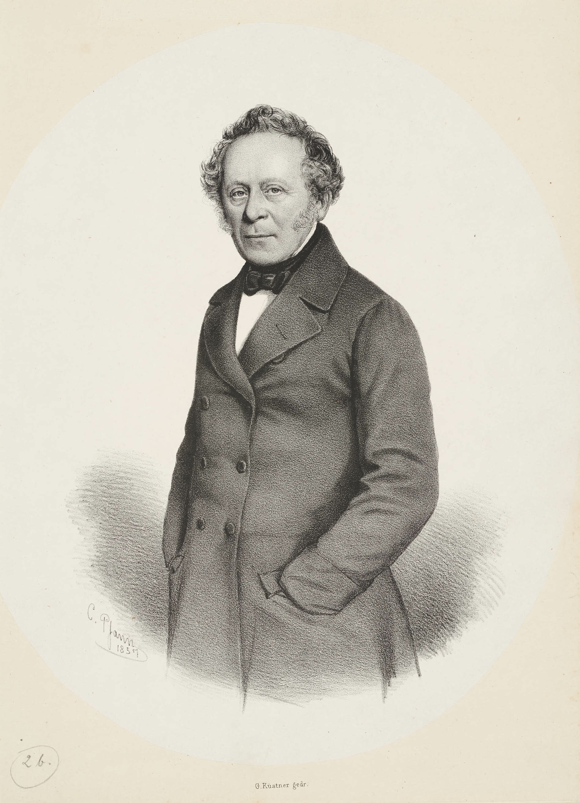 Gottfried Küstner, Bildnis eines Mannes, möglicherweise Karl Friedrich August von Seckendorff-Aberdar
