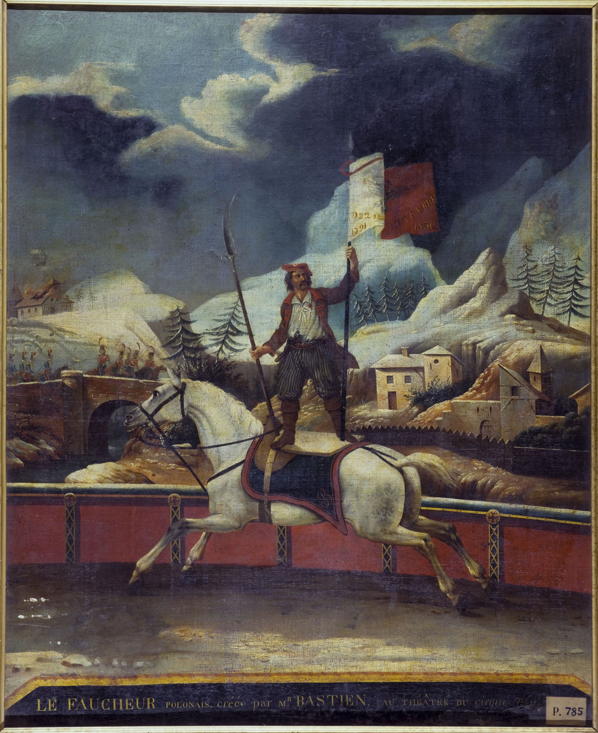 Anonyme, Le "Faucheur polonais", au théatre du Cirque-Olympique.