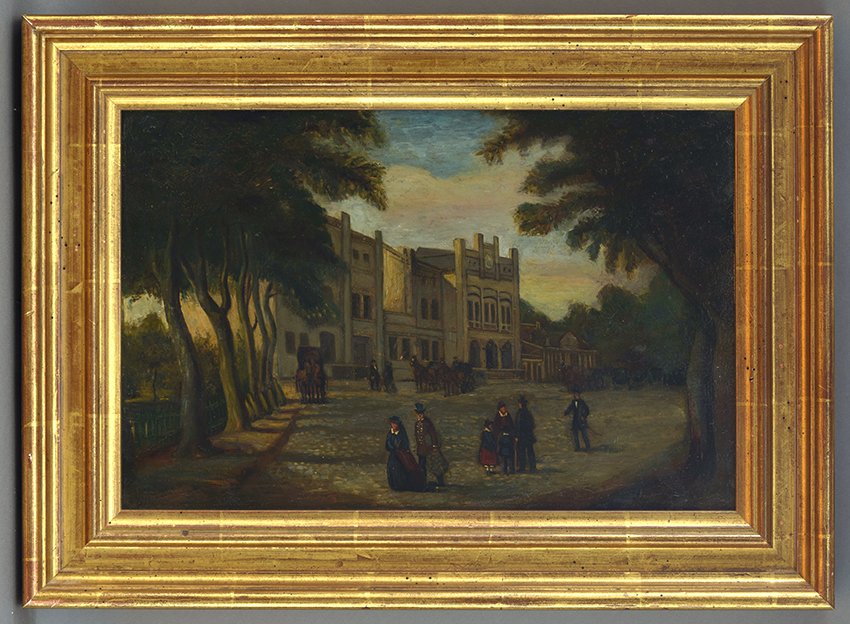 Albert Eisfeld (Maler), Eisfeld, Albert: Bahnhof von Brandenburg (Havel), um 1860