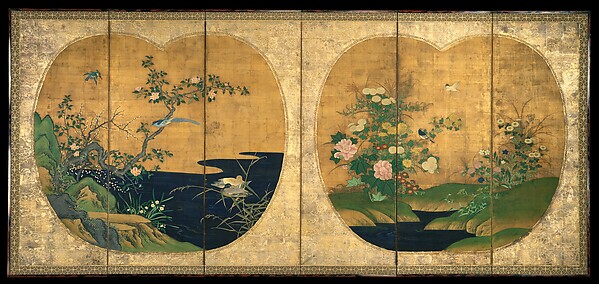 Kano Chikanobu, Birds and Flowers of Autumn and Winter
