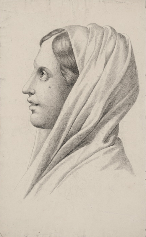 Henriette von (author) Helffreich, Woman’s head
