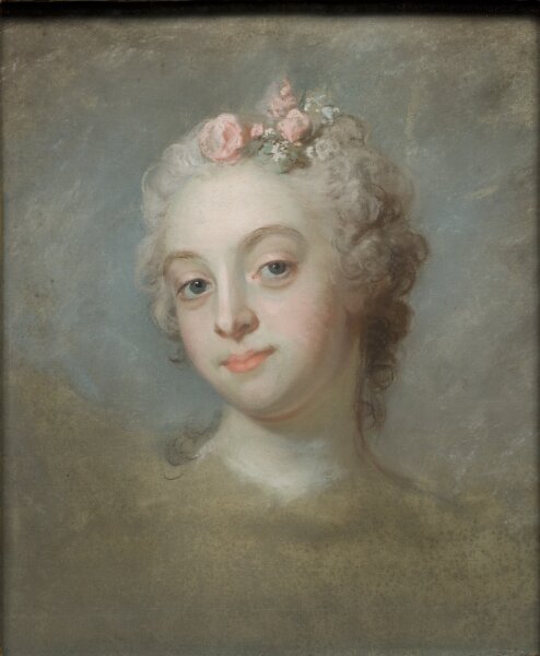 Gustaf Lundberg, Damporträtt. Ofullbordat Enligt en besökare föreställer porträttet Hedvig Hessenstein, f. Taube