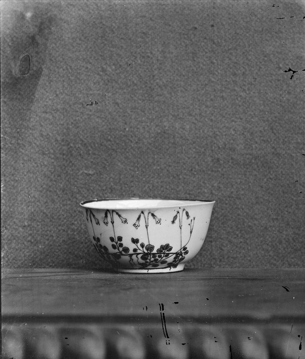 Henri Osti's Fotografiateliér, A cup from Linné’s teservis at the Linnaean Museum, Uppsala before 1914