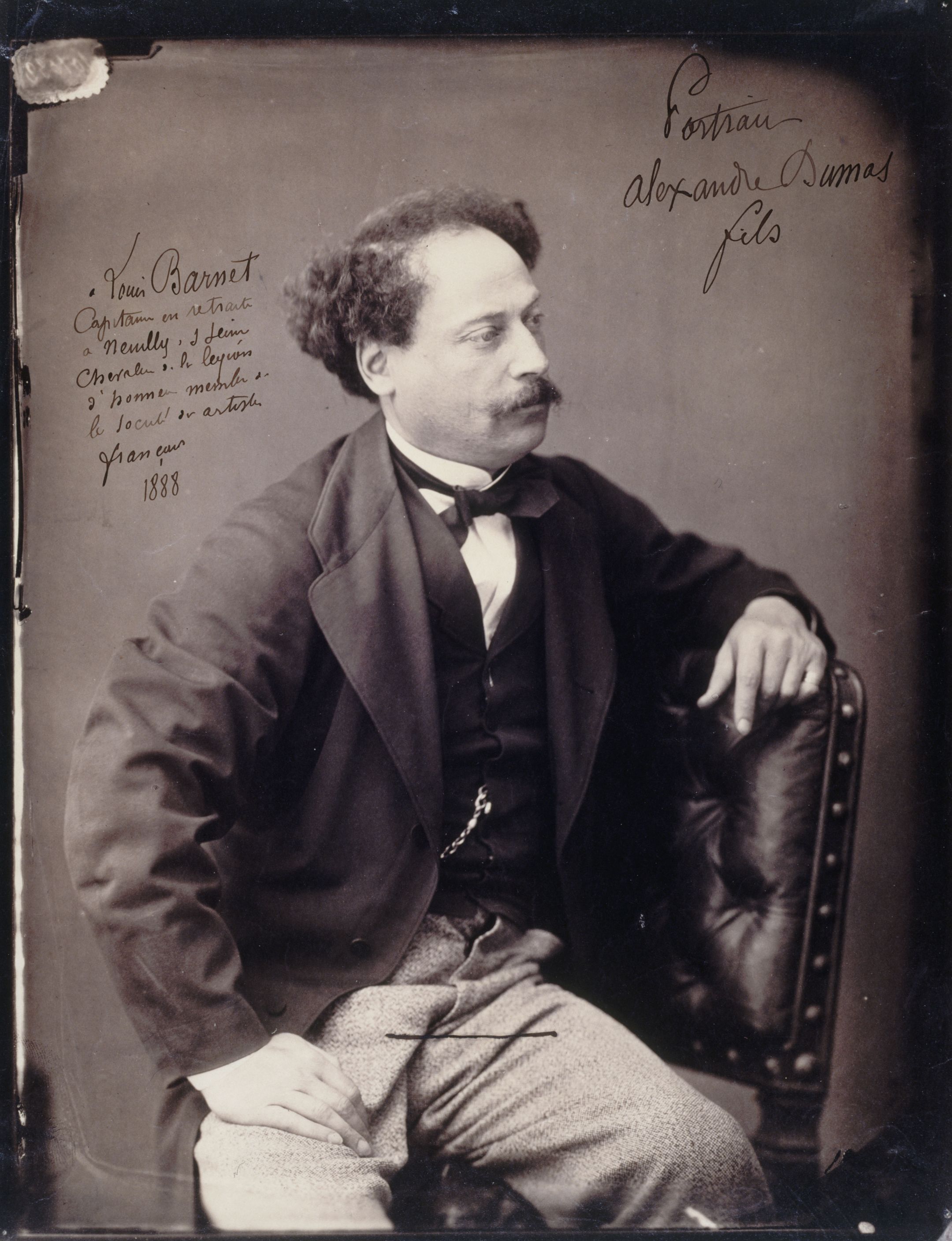 Anonyme, Portrait d'Alexandre Dumas fils (1824-1895), écrivain et dramaturge.