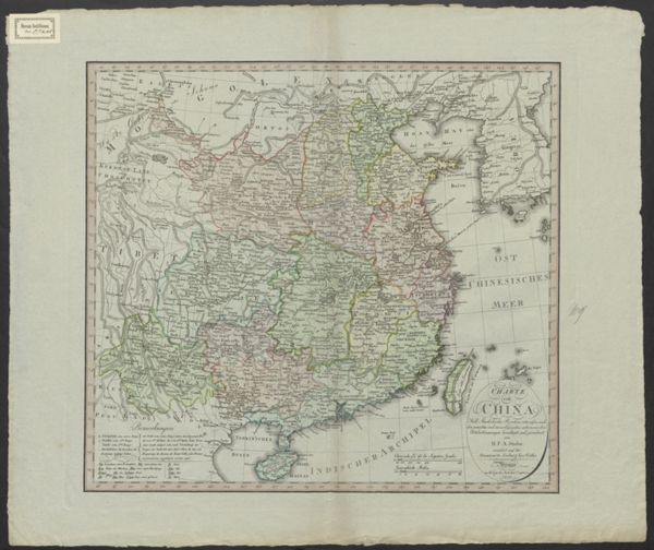 H. F. A. (cartographer) Stieler, Charte von China: Nach Murdochischer Projection entworfen, nach den neuesten und zuverlässigsten astronomischen Ortsbestimmungen berichtiget und gezeichnet