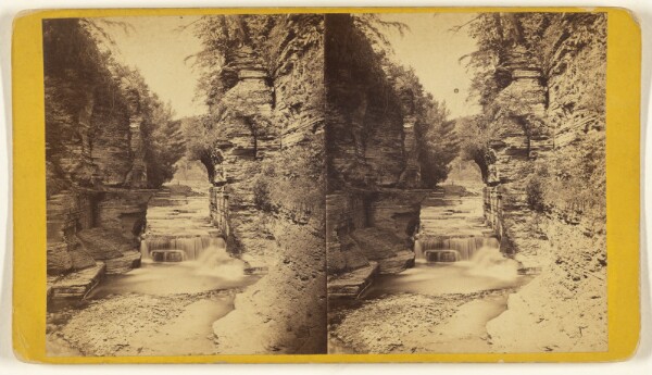 Edward and Henry T. Anthony & Co., Scenery of Ithaca and Vicinity, N.Y. Looking out through the entrance to Enfield Ravine.