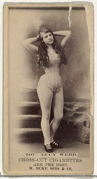 W. Duke, Sons & Co., Card Number 707, Lucy Webb, from the Actors and Actresses series (N145-3) issued by Duke Sons & Co. to promote Cross Cut Cigarettes
