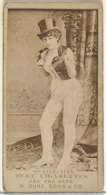 W. Duke, Sons & Co., Card Number 608, Laura Burt, from the Actors and Actresses series (N145-7) issued by Duke Sons & Co. to promote Duke Cigarettes