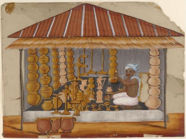 Unknown, One of ten drawings of shops.