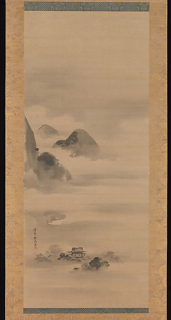Kano Tan'yū, Landscape in Moonlight