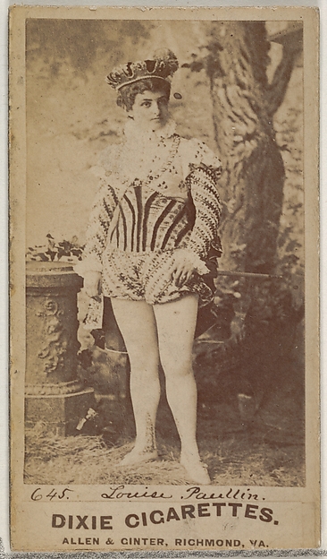 Allen & Ginter, Card 645, Louise Paullin, from the Actors and Actresses series (N45, Type 7) for Dixie Cigarettes