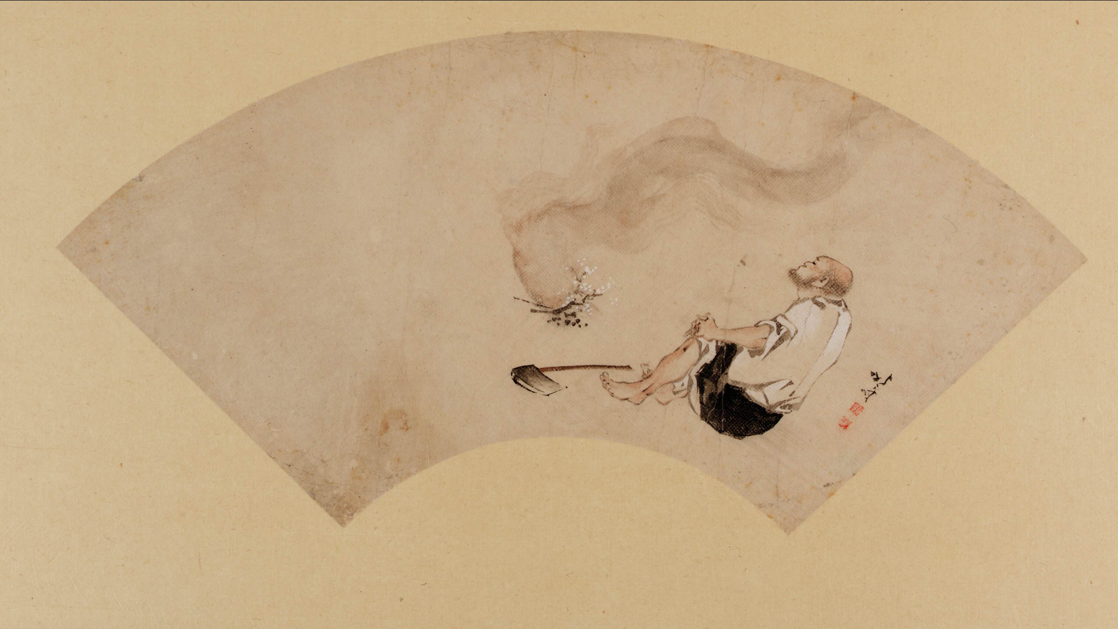 Katsushika Hokusai, Buddhist allegory of a priest burning cherry branches