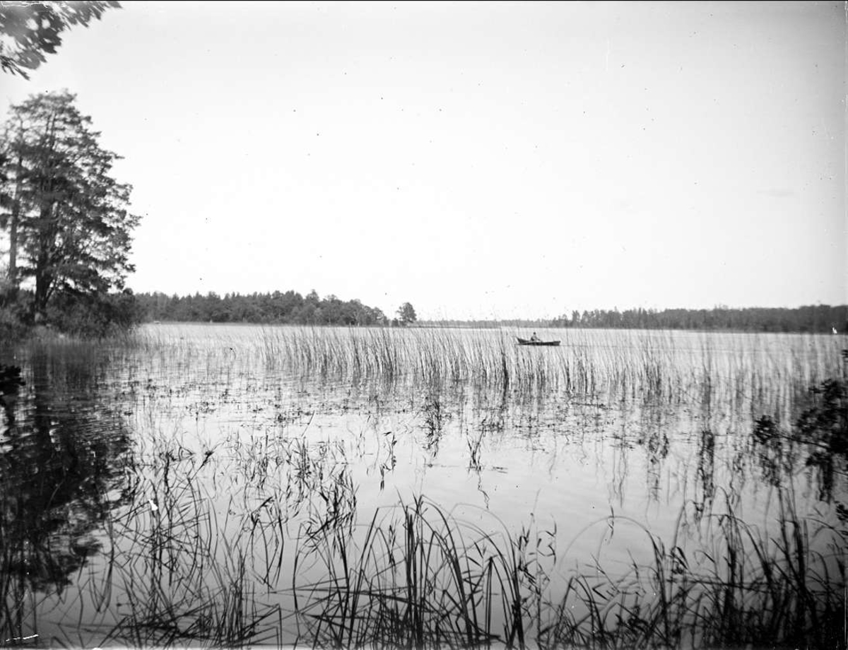 August Fredrik Schagerström, Man i roddbåt på Dalälven, Söderfors socken, Uppland augusti 1921