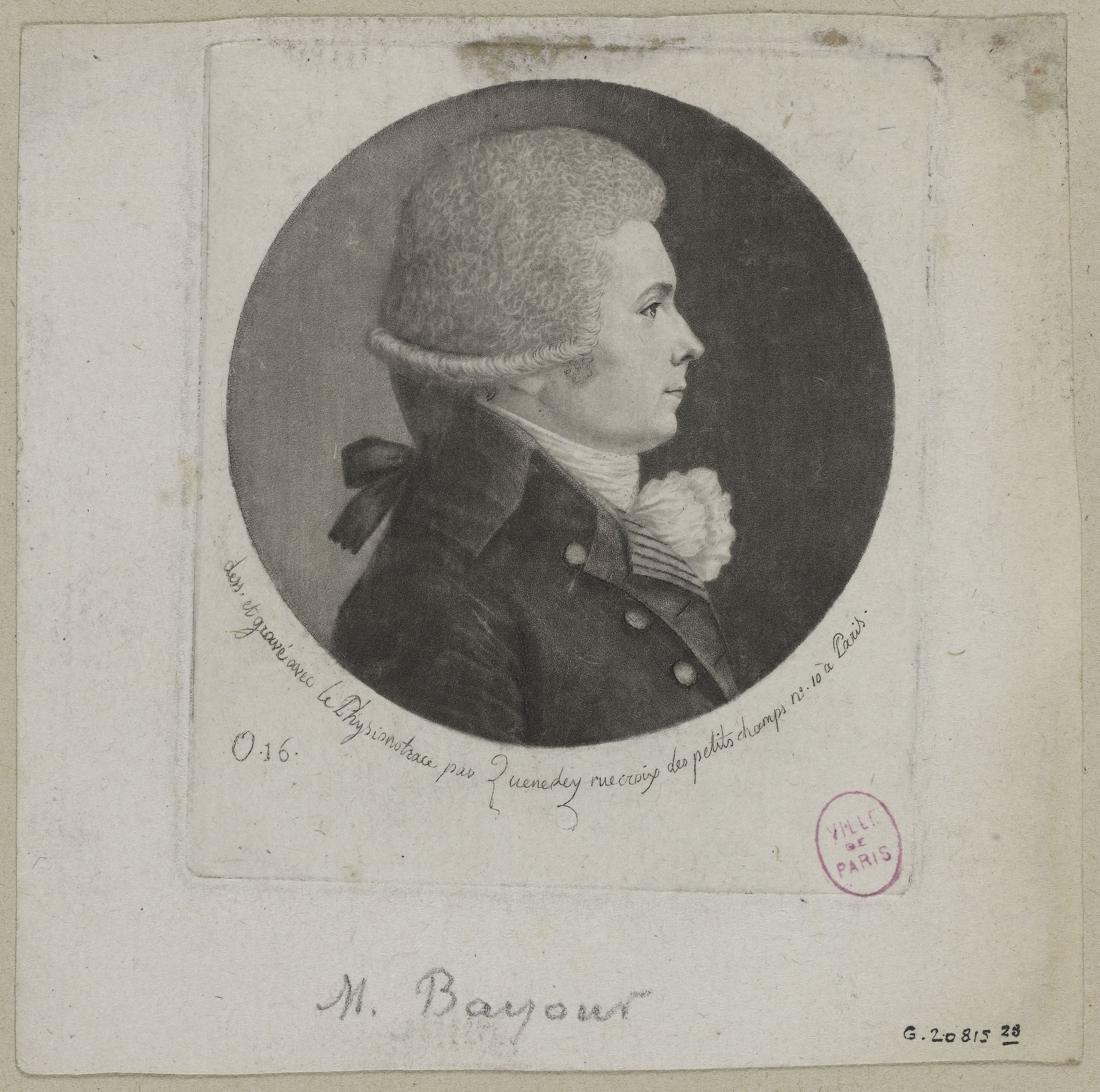 Edmé Quenedey, Portrait de Monsieur Bayour
