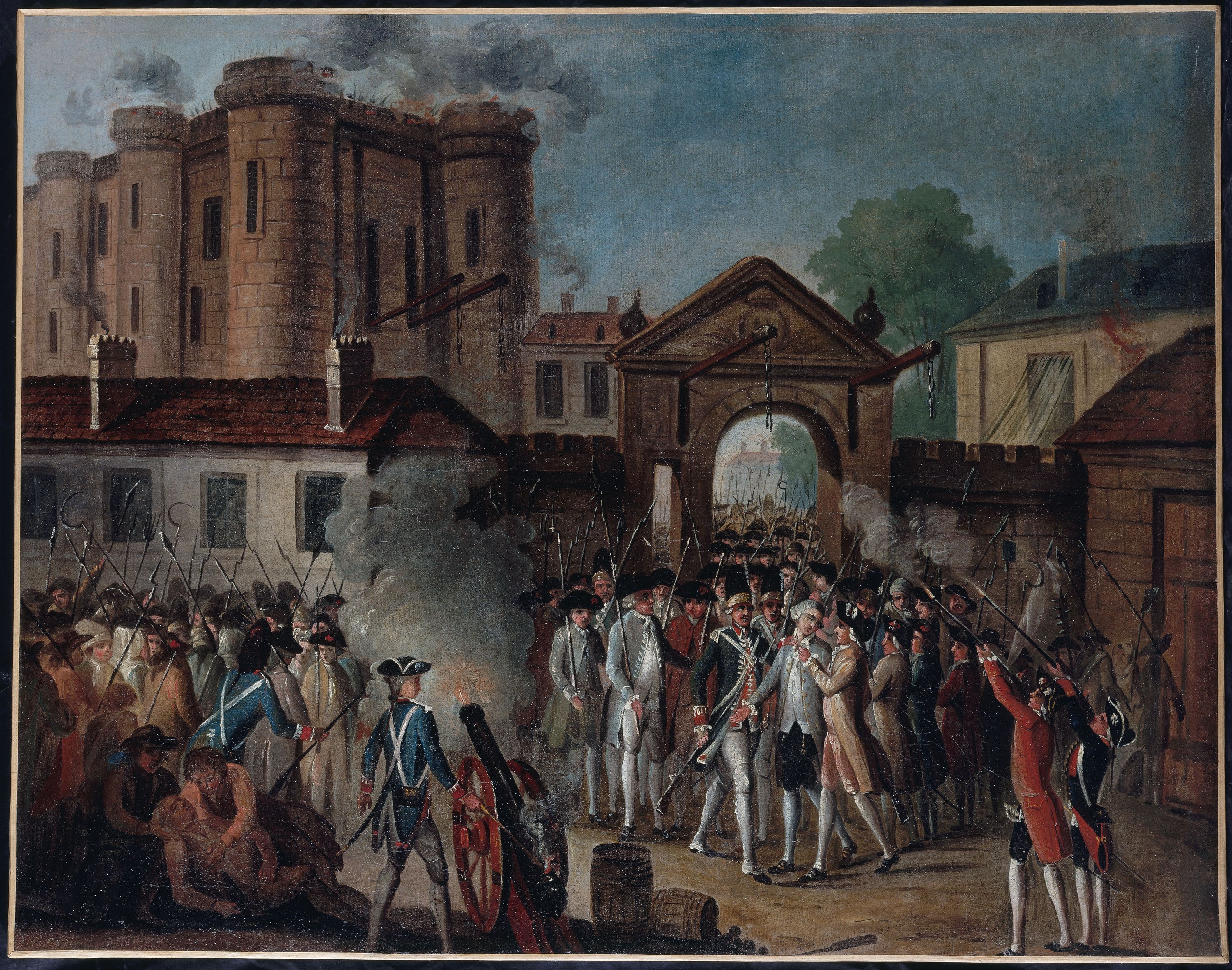 Anonyme, Prise de la Bastille avec l'arrestation de M. de Launay, le 14 juillet 1789