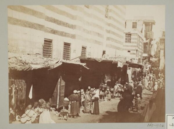 unknown, Bazaar infront of the funerary madrasa of Mamluk Sultan al-Zahir Barquq, Cairo