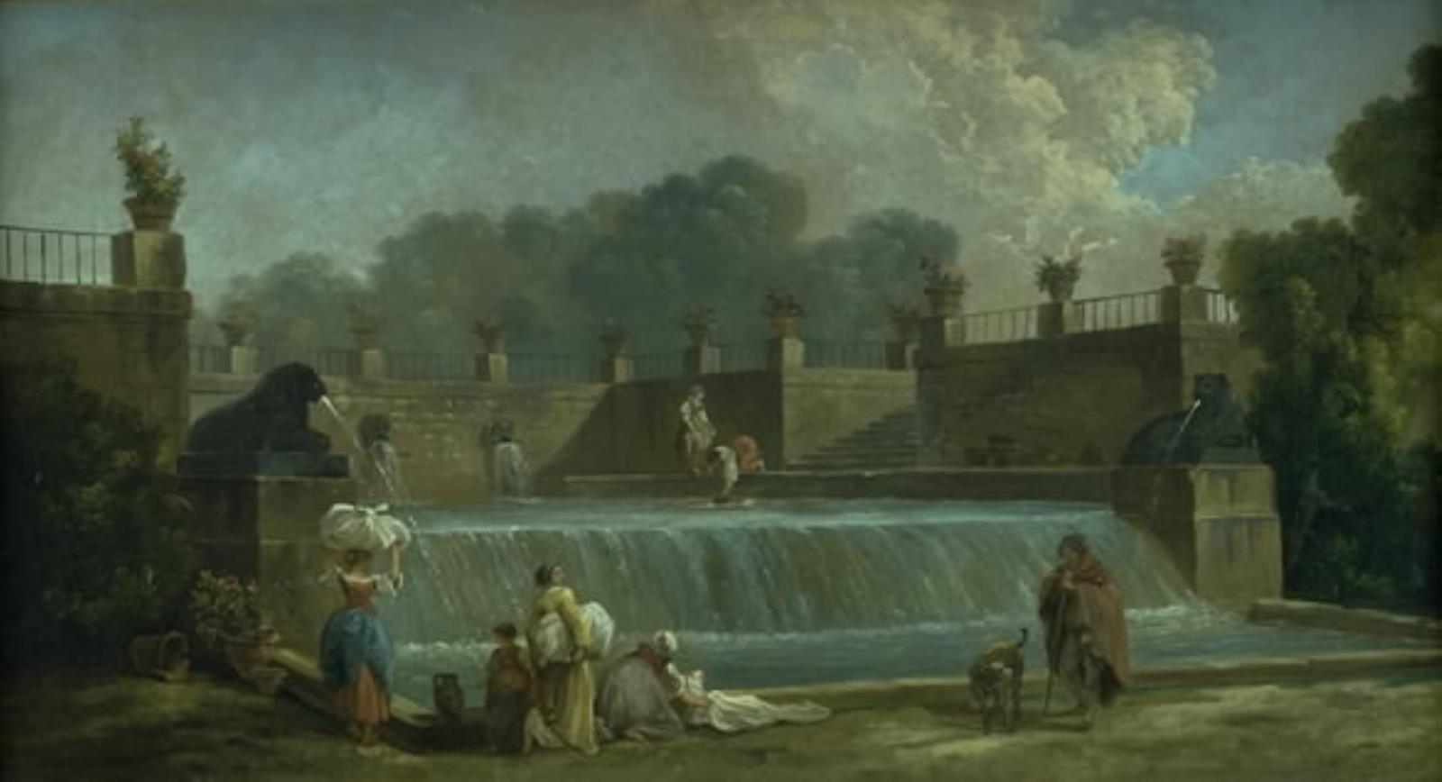 Hubert Robert, Fontæne med vaskepiger