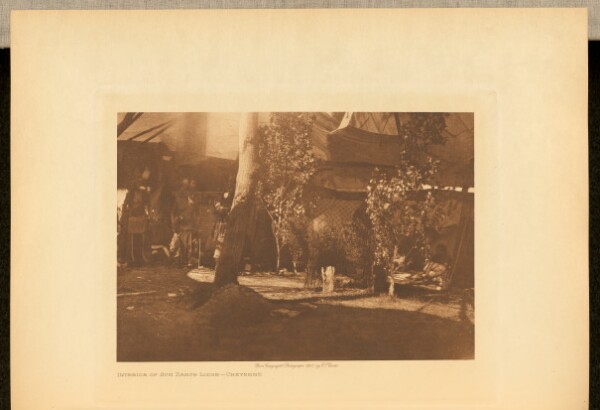 Edward S. Curtis, Interior of Sun Dance Lodge - Cheyenne