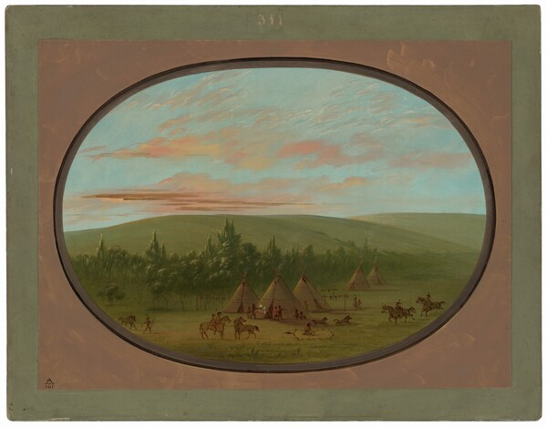George Catlin, A Sioux Village
