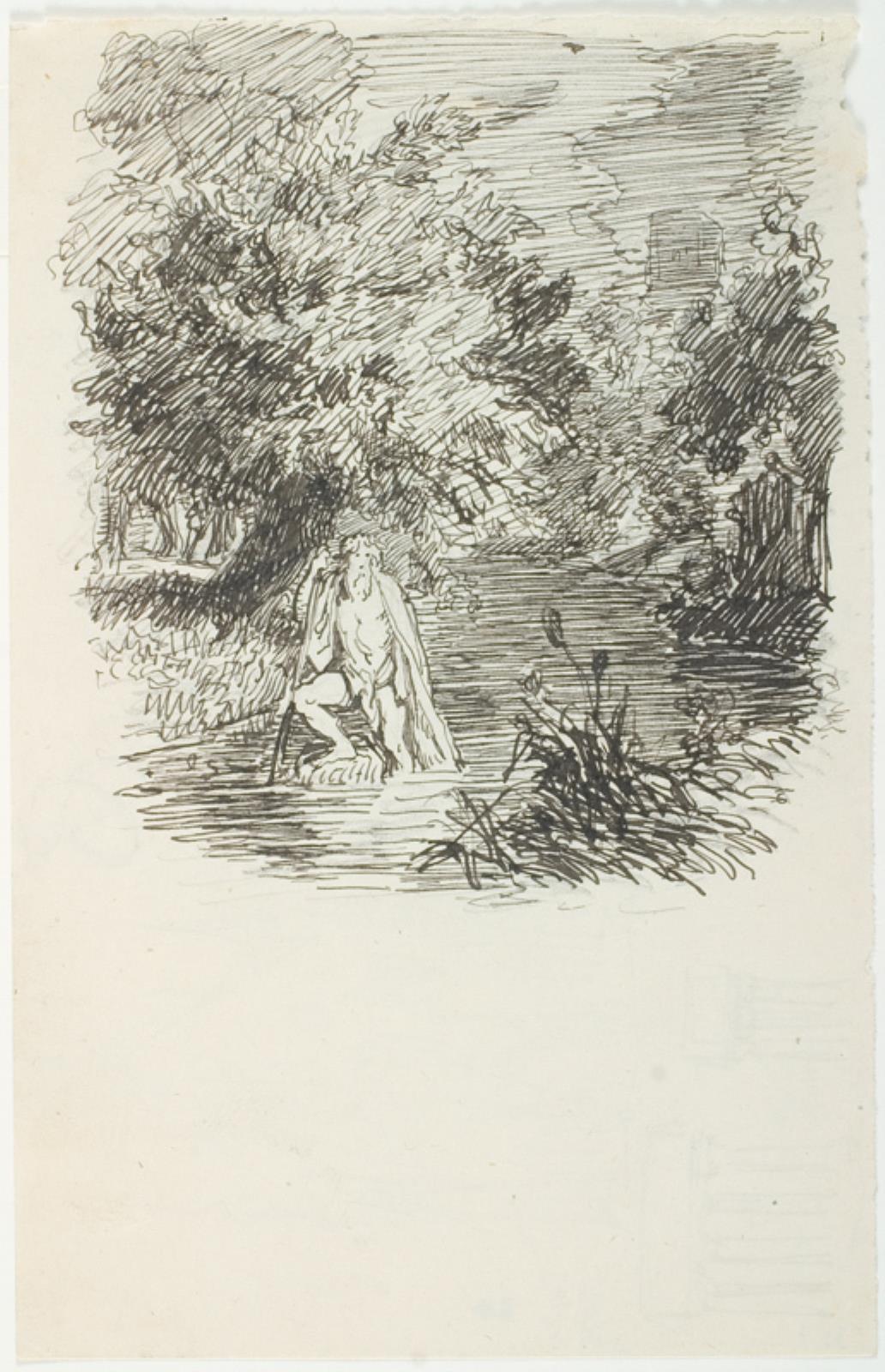Lorenz Frølich, Illustrationsudkast til H.C. Andersen, Klokkedybet