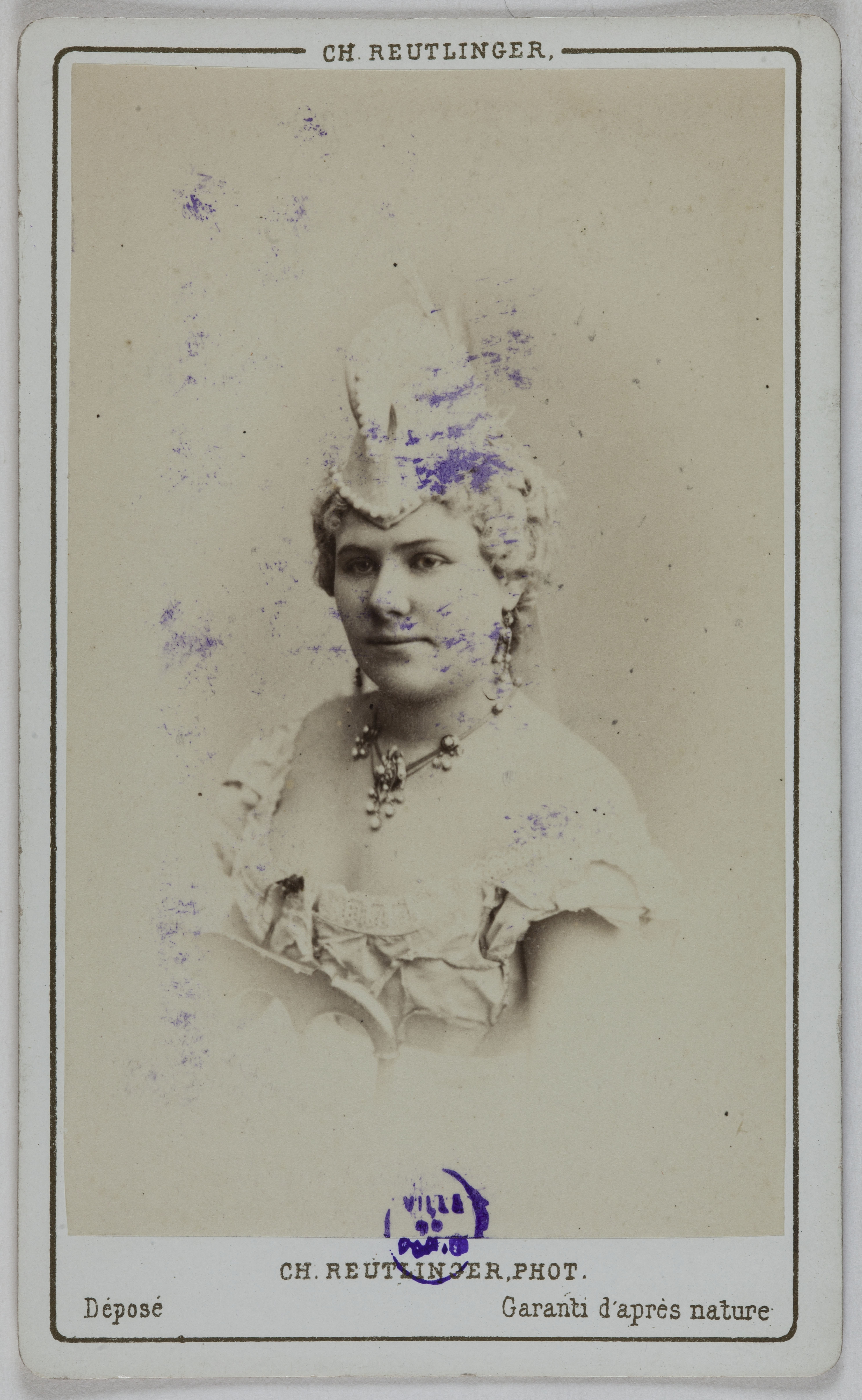 Charles Reutlinger, Portrait de Julia Baron (née Jenny Boudin), (vers 1836- ), (actrice)