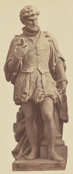 Édouard Baldus, ["Bullant", Statue by Pierre Alfred Robinet, Decoration of the Louvre, Paris]