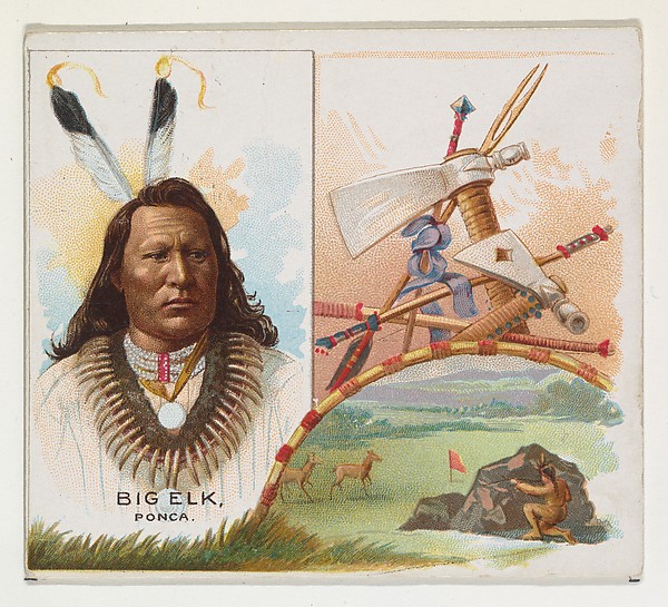 Allen & Ginter, Big Elk, Ponca, from the American Indian Chiefs series (N36) for Allen & Ginter Cigarettes