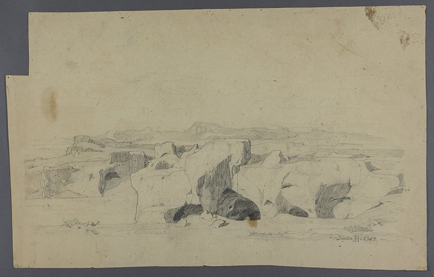 Karl Hagemeister, Felsige Landschaft am Regenstein, 27. September 1874