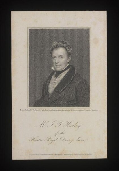 Samuel Drummond, Mr. J.P.Harley/of the/Theatre Royal, Drury Lane.