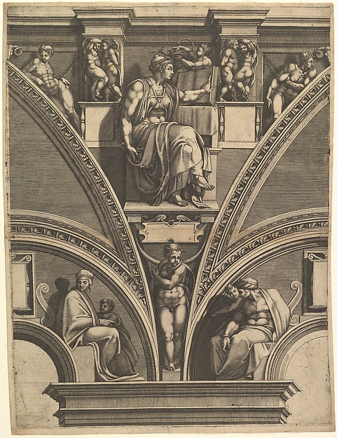 Giorgio Ghisi, The Eritrean Sibyl; from "Prophets and Sibyls in the Sistine Chapel"