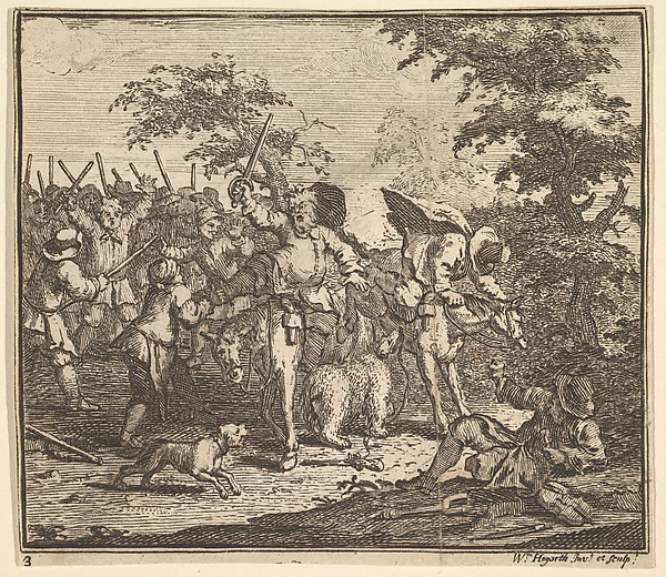 William Hogarth, The Encounter with Talgol and Magnano (Seventeen Small Illustrations for Samuel Butler's Hudibras, no. 3)