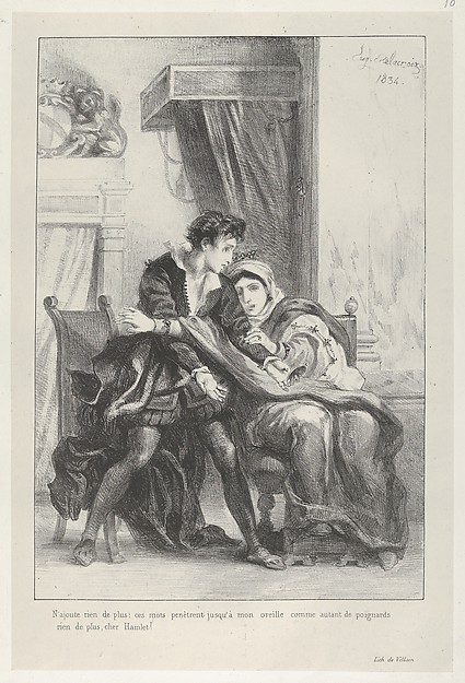 Eugène Delacroix, Hamlet and the Queen