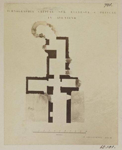 Parker, John Henry, Church of S. Prisca on the Aventine - Plan of the Crypt, c. A.D. 60, supposed to be a Chamber of the House of Priscilla.