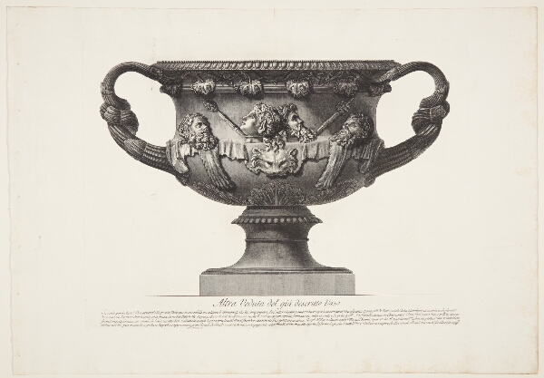 Giovanni Battista Piranesi, Den såkaldte Warwick-vase, set fra en anden vinkel